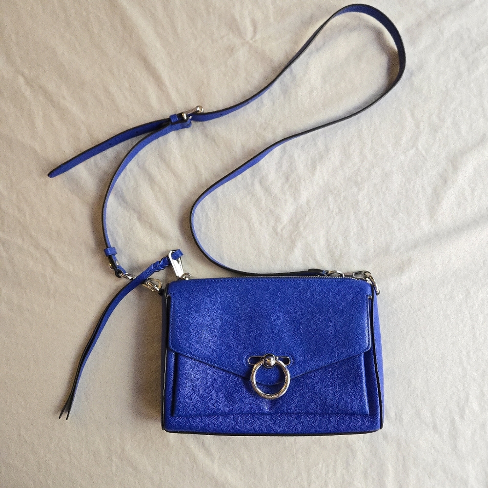 Rebecca Minkoff Cobalt Electric Blue Leather Jean Mac Convertible Crossbody Bag